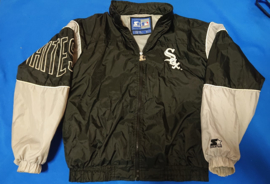 VINTAGE 90S STARTER WINDBREAKER ( LICHT GEBRUIKT ) CHICAGO WHITE SOX (ZELDZAAM )