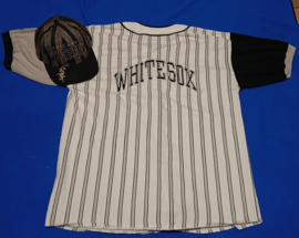 VINTAGE 90S STARTER JERSEY ARCH+ARCH PET LICHT GEBRUIKT ) CHICAGO WHITE SOX ( ZEER ZELDZAAM )