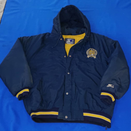 VINTAGE 90S STARTER PUFFER JAS 2 ( LICHT GEBRUIKT ) NOTRE DAME FIGHTING IRISH