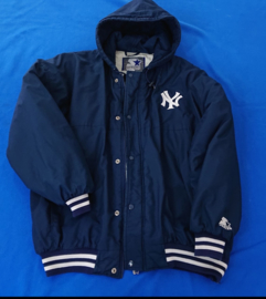 VINTAGE 90S STARTER PUFFER JAS ( LICHT GEBRUIKT ) NEW YORK YANKEES
