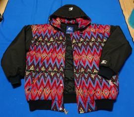 VINTAGE 90S STARTER AZTEC PUFFER JAS DJ JAZZY JEFF ( LICHT GEBRUIKT ) EXTREEM ZELDZAAM