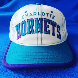 VINTAGE 90 STARTER ACADEMY ARCH PET WIT ( ZELDZAAM ) ( LICHT GEBRUIKT )  CHARLOTTE HORNETS