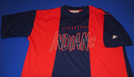 VINTAGE 90S STARTER GRAFFITI T-SHIRT ( LICHT GEBRUIKT ) CLEVELAND INDIANS ( ZELDZAAAM )