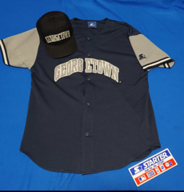 VINTAGE 90S STARTER JERSEY+STARTER ARCH PET ( LICHT GEBRUIKT ) GEORGETOWN HOYAS ( ZELDZAAM )