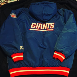 VINTAGE 90S STARTER PUFFER JAS ( LICHT GEBRUIKT ) NEW YORK GIANTS ( ZELDZAAM )