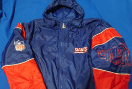 VINTAGE 90S STARTER WINDBREAKER+CAPUCHON ( LICHT GEBRUIKT ) NEW YORK GIANTS ZELDZAAM