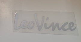 STICKER LEOVINCE ZWART/WIT/ZILVER VOOR DE DEMPER OR WHATEVER ( 15-10 )