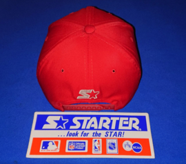 VINTAGE 90S STARTER ARCH KATOEN PET ( LICHT GEBRUIKT ) PHILADELPHIA 76ERS WILLSMITH ZEER ZELDZAAM