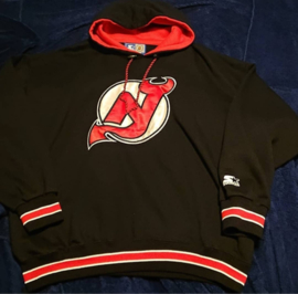 VINTAGE 90S STARTER CAPUCHON TRUI ( LICHT GEBRUIKT ) NEW JERSEY DEVILS ( ZELDZAAM )