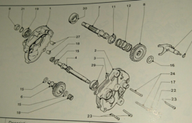 ACHTERKLOK LAGER ORI HONDA NUM 29 OPDE TEKENING