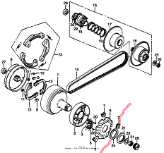 WASHER LOCK ONDER GROTE VARIO MOER ( 1 OP 1 )