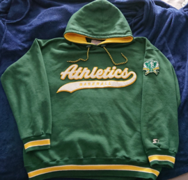 VINTAGE 90S STARTER SCRIPT CAPUCHON TRUI ( LICHT GEBRUIKT ) OAKLAND ATHLETICS ( ZEER ZELDZAAM )