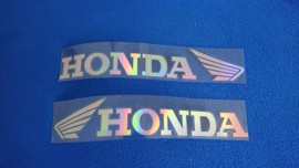 STICK SET HONDA 20 BIJ 2 ZILVER VOOR TANK,KAPPEN ETC