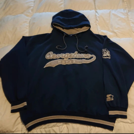 VINTAGE 90S STARTER SCRIPT CAPUCHON TRUI 2 ( LICHT GEBRUIKT ) GEORGETOWN HOYAS ( ZELDZAAM )