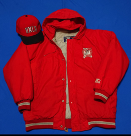 VINTAGE 90S STARTER PUFFER JAS ( LICHT GEBRUIKT ) RUNNIN REBELS UNLV (ZELDZAAAAM )