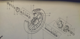 SPAAK VELG VOOR COLLAR LINKS OP AS BIJ REMPLAAT ( ORI HONDA )NUM 6 OP TEKENING