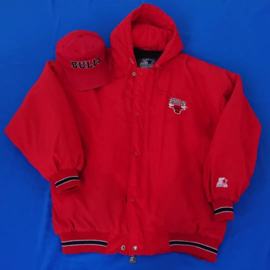 VINTAGE 90S STARTER PUFFER ( LICHT GEBRUIKT ) CHICAGO BULLS ( ZEER ZELDZAAM )