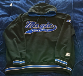 VINTAGE 90S STARTER SCRIPT CAPUCHON TRUI ( LICHT GEBRUIKT ) ORLANDO MAGIC ( ZELDZAAM )