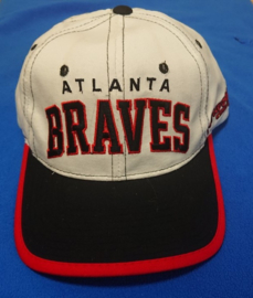 VINTAGE 90 STARTER ACADEMY ARCH PET WIT ( ZELDZAAM ) ( LICHT GEBRUIKT ) ATLANTA BRAVES