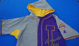 VINTAGE 90S STARTER JERSEY+CAPUCHON ( LICHT GEBRUIKT ) LOS ANGELES LAKERS