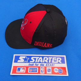 VINTAGE 90S STARTER TWO TONE PET ( 2 ) ( LICHT GEBRUIKT CLEVELAND INDIANS ( ZELDZAAM )