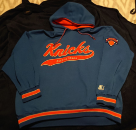 VINTAGE 90S STARTER SCRIPT CAPUCHON TRUI ( LICHT GEBRUIKT ) NEW YORK KNICKS