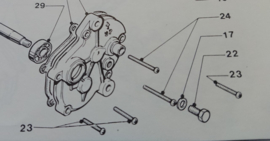 ACHTER KLOK DEKSEL SCHROEF INBUS ( NR 23 OP TEKENING )
