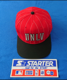 VINTAGE 90S STARTER PINSTRIPE ( 3 ) PET ( LICHT GEBRUIKT ) RUNNIN REBELS ( ZELDZAAM )