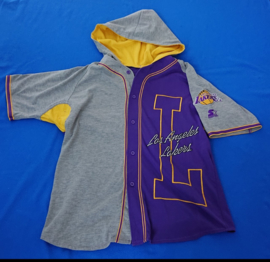 VINTAGE 90S STARTER JERSEY+CAPUCHON ( LICHT GEBRUIKT ) LOS ANGELES LAKERS