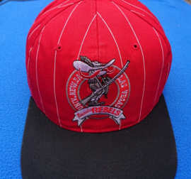 VINTAGE 90S STARTER PINSTRIPE PET ( LICHT GEBRUIKT ) RUNNIN REBELS ( ZELDZAAM )