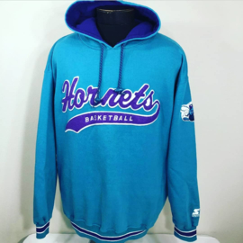 VINTAGE 90S STARTER SCRIPT CAPUCHON TRUI ( LICHT GEBRUIKT ) CHARLOTTE HORNETS ( ZELDZAAM )