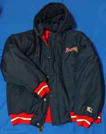 VINTAGE 90S STARTER PUFFER JAS ( LICHT GEBRUIKT ) ATLANTA BRAVES