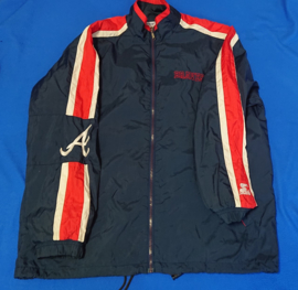 VINTAGE 90S STARTER WINDBREAKER ( 2 ) ( LICHT GEBRUIKT ) ATLANTA BRAVES ( ZELDZAAM )