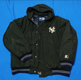 VINTAGE 90S STARTER PUFFER JAS 2 ( LICHT GEBRUIKT ) NEW YORK YANKEES ( ZELDZAAM )