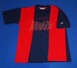 VINTAGE 90S STARTER GRAFFITI T-SHIRT ( LICHT GEBRUIKT ) CLEVELAND INDIANS ( ZELDZAAAM )