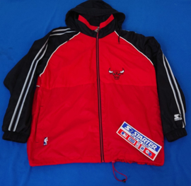 VINTAGE 90S STARTER WINDBREAKER ( 30-3 ) ( LICHT GEBRUIKT ) CHICAGO BULLS ( ZEER ZELDZAAAM )