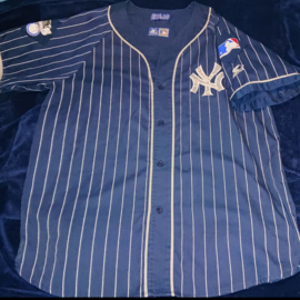 VINTAGE 90S STARTER PINSTRIPE JERSEY ( LICHT GEBRUIKT ) NEW YORK YANKEES