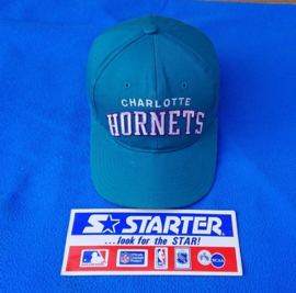 VINTAGE 90S STARTER ARCH PET ( LICHT GEBRUIKT ) CHARLOTTE HORNETS ( ZELDZAAM )