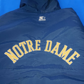 VINTAGE 90S STARTER PUFFER JAS 2 ( LICHT GEBRUIKT ) NOTRE DAME FIGHTING IRISH