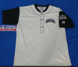 VINTAGE 90S STARTER BUTTOM DOWN  ( GEBRUIKT )  COLORADO ROCKIES ZELDZAAM