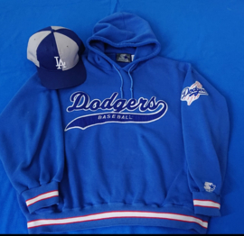 VINTAGE 90S STARTER SCRIPT CAPUCHON TRUI+PINWHEEL PET ( LICHT GEBRUIKT ) LOS ANGELES DODGERS ( ZEER ZELDZAAM )