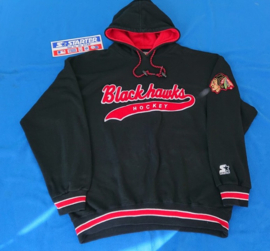VINTAGE 90S STARTER SCRIPT CAPUCHON TRUI ( LICHT GEBRUIKT ) CHICAGO BLACKHAWKS ( ZELDZAAM )