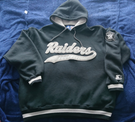 VINTAGE 90S STARTER SCRIPT CAPUCHON TRUI ( LICHT GEBRUIKT ) LOS ANGELES RAIDERS ( ZELDZAAM )