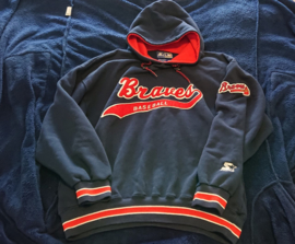 VINTAGE 90S STARTER SCRIPT CAPUCHON TRUI ( LICHT GEBRUIKT ) ATLANTA BRAVES ( ZELDZAAM )