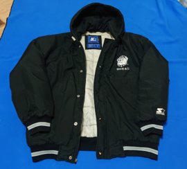 VINTAGE 90S STARTER PUFFER JAS ( LICHT GEBRUIKT ) GEORGETOWN HOYAS ( ZELDZAAM )