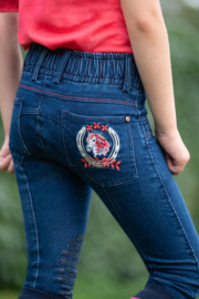 Jeans Rijbroek 'Aymee Denim', Siliconen Grip Kniestukken