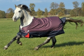 HKM Outdoordeken `Classic Stripe`, fleecegevoerd, 1200 D, Maat 165 en 205