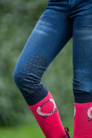 Jeans Rijbroek 'Aymee Denim', Siliconen Grip Kniestukken