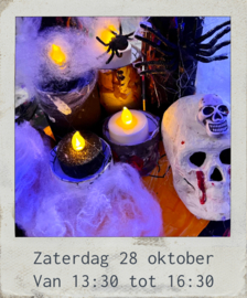Halloween candles, zaterdag 28 oktober van 13:30 tot 16:30