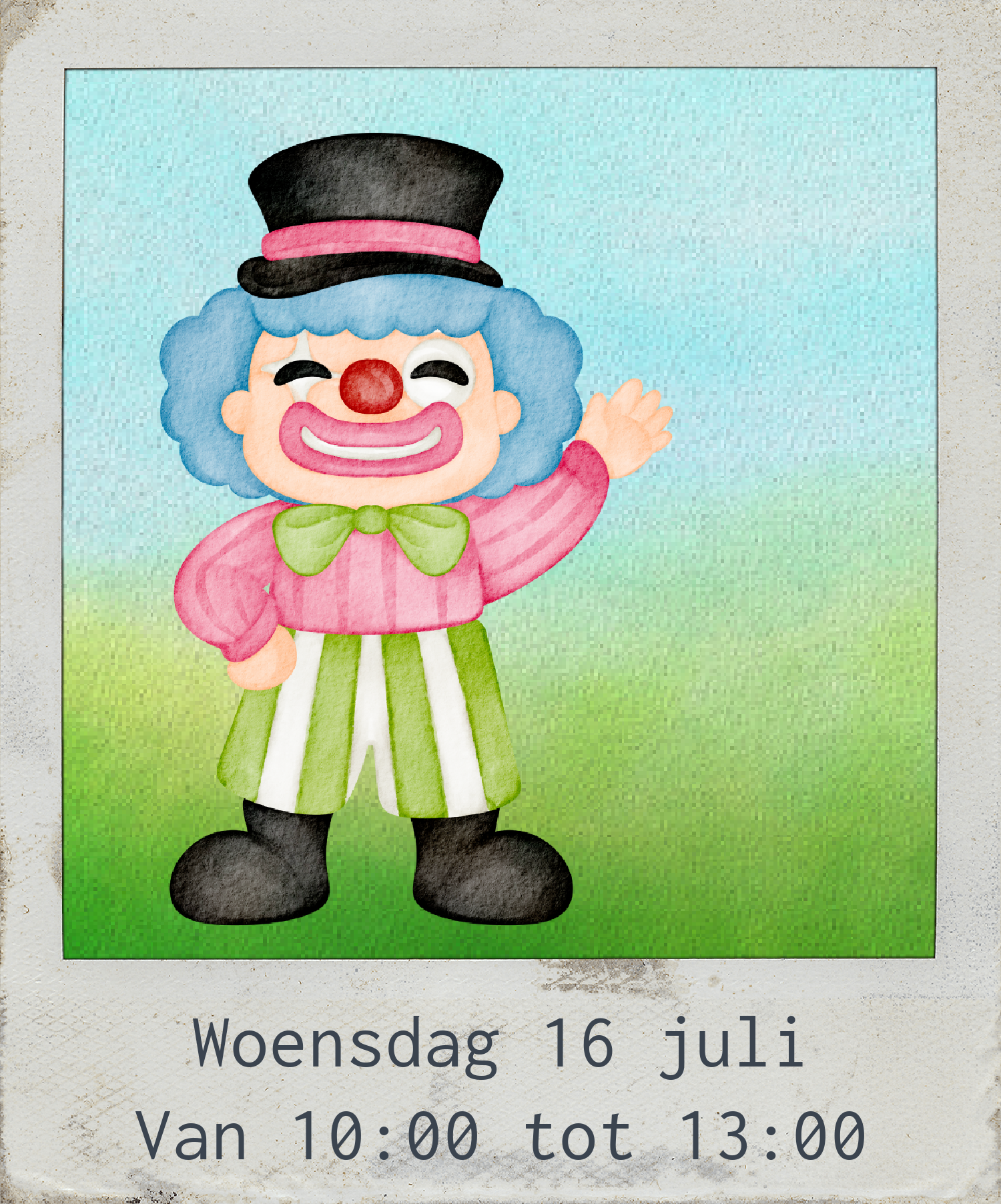 Woensdag 16 juli, Clown